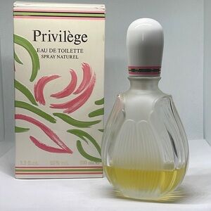 Privilege eau de toilette 3.3 rare discontinued perfume fragrance box 1/4 full